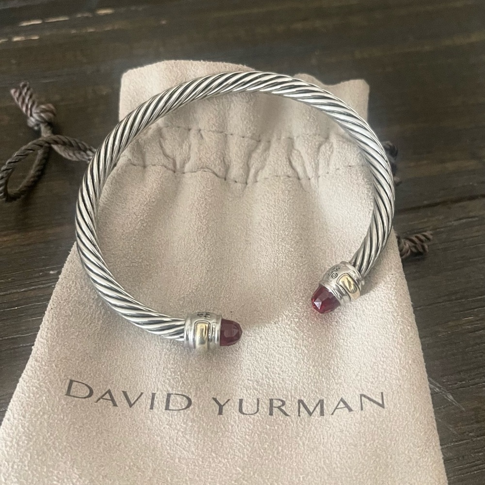 David Yurman 925 14K Cable Cuff Bracelet